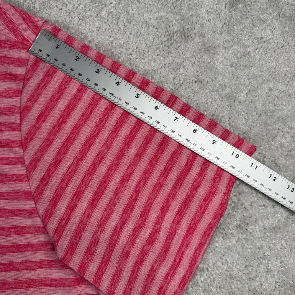 Roundtree & Yorke Polo Shirt Mens 2XB Pink Striped Performance Short Sleeve Golf - Picture 7 of 11
